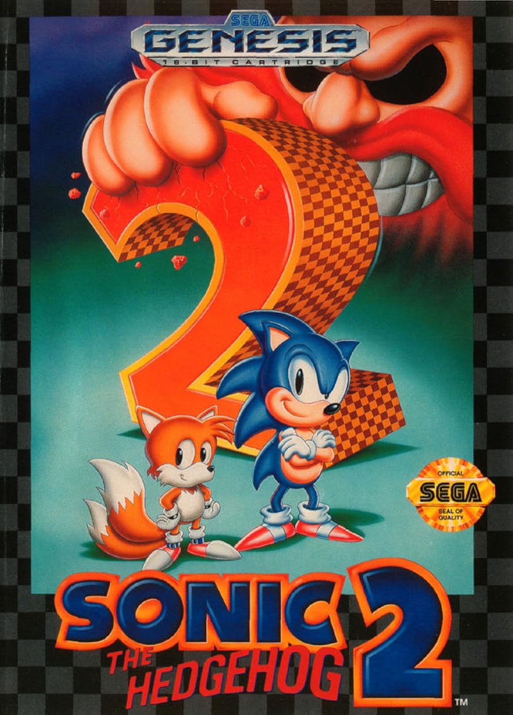 Sonic 2 Sega Genesis Cover Art